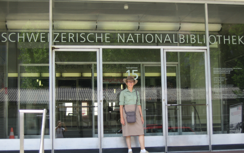 Swiss National Library sign